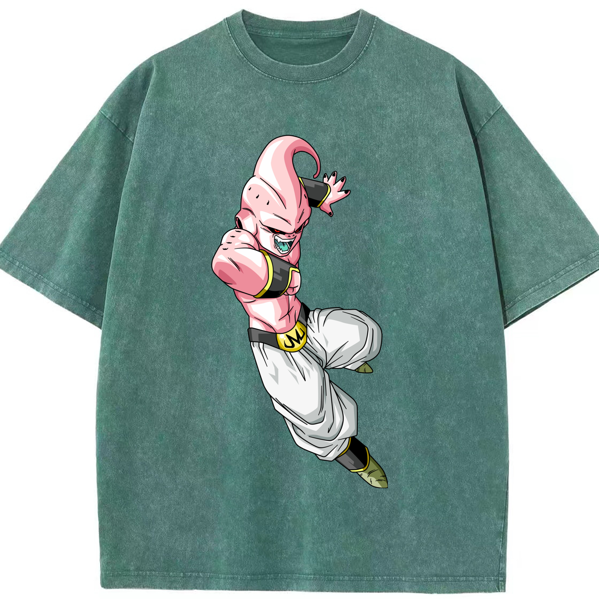 ドラゴンボール 魔人ブウ DRAGON BALL Majin Buu 綿100% ヴィンテージ風 半袖Tシャツ（フロントプリント）